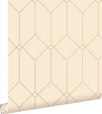 Immagine prodotto di ESTAhome carta da parati art deco oro e beige 53 cm x 10.05 m