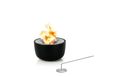 Obrázek produktu pro Blomus Fuoco gelový krb, zahradní světlo, mrazuvzdorná keramika, včetně hasicího přístroje, 18 cm, 65078
