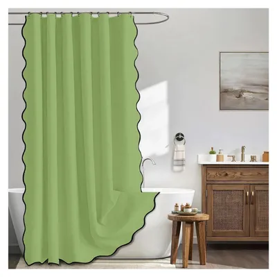Productafbeelding van Waterdicht Douchegordijn in Avocadogroen 200 x 240 cm