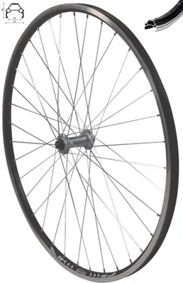 Produktbild von REDONDO 28 Zoll Vorderrad Laufrad Hohlkammer Felge Shimano T3000 Schwarz Silber