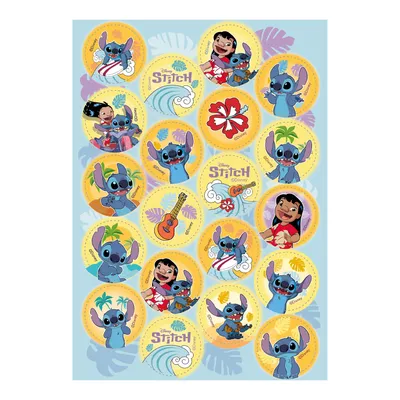 Produktbild von Dekora Stitch Tortendeko essbar, Mini Tortenaufleger aus Esspapier 3,4 cm