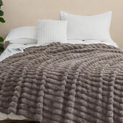 Produktbild von Wohndecke Blasen Decke Kuscheldecke Milchsamt Super Soft Wohndecke, Für Bett Sofa Schlafzimmer Wohn Kuscheldecken