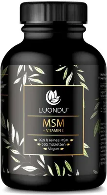 Produktbild von Luondu MSM + Vitamin C | vegan | 365 Tabletten