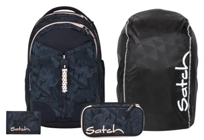 Produktbild von Satch, Schulrucksack-Set MATCH Midnight Jungle 4-teilig, ab. 5. Klasse