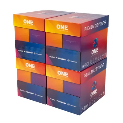 Produktbild von ONE Druckerpapier & Kopierpapier DIN A4 weiß - 10.000 Blatt - für Laser- & Tintenstrahldrucker, Büro Home Office - by PrintBrothers - PEFC-Zertifikat