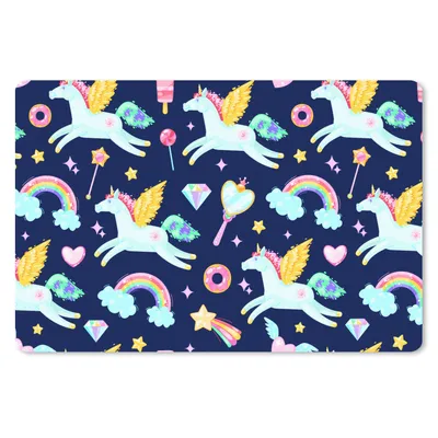 Produktbild von MuchoWow® Mauspad Mousepad Einhorn - Regenbogen - Diamant - Muster 27x18 cm - Mousepads - Maus Mat - Pad - Mausunterlage - Büroartikel - Desk Matten