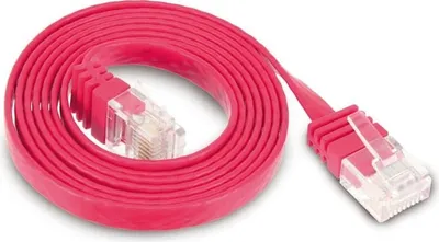 Produktbild von Patchkabel-Flachkabel U/UTP cat. 6 slim rot 1m