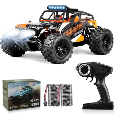Zdjęcie produktu dla Samochód RC monster truck - 1:18 - 4WD - do 40 km/h - 2 akumulatory - Zdalnie sterowany
