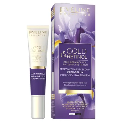 Obrázok produktu pre Eveline Cosmetics Przeciwzmarszczkowy krem-serum pod oczy i na powieki, 20ml