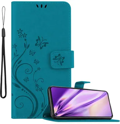 Produktbild von Cadorabo Hülle für Honor 20 PRO Schutz Hülle in Blau Schutzhülle Handy Hülle Etui Case Blumen Flower