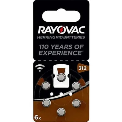 Image de 1x6 Varta Hearing Aid Batter.312 Piles pour appareils auditifs 24607101416