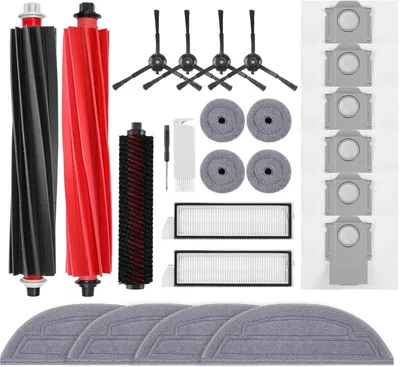 Produktbild von 25er Roborock S8 MaxV Ultra Ersatz Teile Seiten Bürste Beutel Filter Wisch Mopp