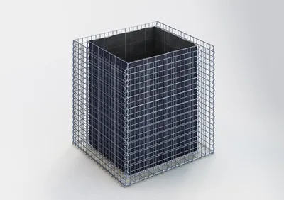 Obrázek produktu pro Obdélníkové vyvýšené lůžko 100 cm x 100 cm x 90 cm (D x V x H), velikost ok 5 x 5 cm, tloušťka stěny 10 cm