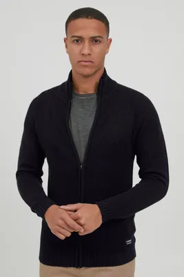 Produktbild von 11 Project PRSteffan Herren Strickjacke Cardigan Feinstrick mit Stehkragen