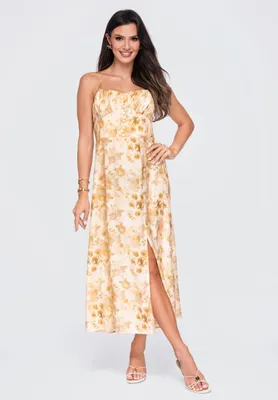 Produktbild von LARICA Kleid Maxi Floral Romantisch OW-DLR-E0019 yellow S