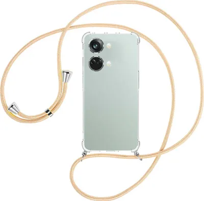 Produktbild von Handykette Backcover-Schutzhülle mit Band (Metall silberfarben) für OnePlus Nord 3 (CPH2491) - Goldkordel