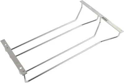 Produktbild von Gläserhalter 35 cm, 2 Reihen, Edelstahl, unter Schrank, für Küche