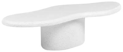Obrázek produktu pro BELIANI Konferenční stolek bílý terrazzo MgO 120 x 57 cm odolný proti povětrnostním vlivům moderní boho styl interiér exteriér