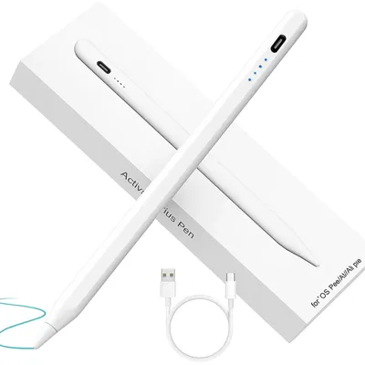 Zdjęcie produktu dla Rysik do tabletu ipad aktywny stylus precyzyjny Apple iPad Air Pro biały palm rejection tilt detection