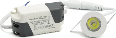 Produktbild von Mini LED Einbauleuchten weiß rund 1 Watt inkl. Trafo Kaltweiß