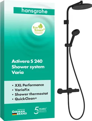 Productafbeelding van hansgrohe Activera S douchesysteem 240, 1 straaltype, waterbesparend, met Ecostat Fine Varia