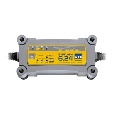 Image de GYS FLASH 6.24 029460 Chargeur automatique 6 V, 12 V, 24 V 0,8 A 6 A 4 A (029460)