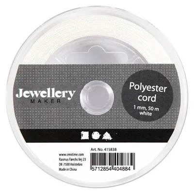Produktbild von Kreativfirma Polyester Cordweiß, 50 m