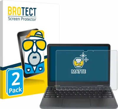 Produktbild von 2x BROTECT Schutzfolie für Lenovo 300w Yoga 11" (4. Gen.) Displayschutz Displayschutzfolie Folie Matt Entspiegelungsfolie