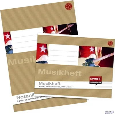 Produktbild von Staufen® style 040408022 Notenheft - A4, 8 Blatt, 80 g/qm, 12 Notensysteme + Hilfslinien