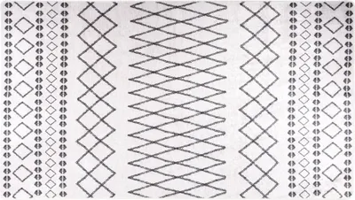 Produktbild von Teppich Waschbar Schwarz und Weiß 190x300 cm