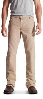 Productafbeelding van ARIAT heren broek, vlamwerend, model M4 Workhorse, bootcut, kleur khaki, maat 36 x 38
