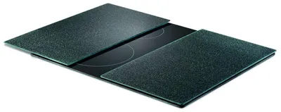 Produktbild von Zeller Herdabdeck-/Schneideplatten "Granit", 2-er Set, Glas, anthrazit 30x52 cm