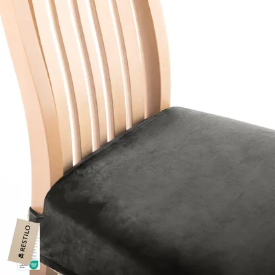 Produktbild von Stuhlhussen 40x40+5 cm Stretch schützender Stuhlbezug Universal Stuhlüberzug Hussen 1 Stück Anthrazit