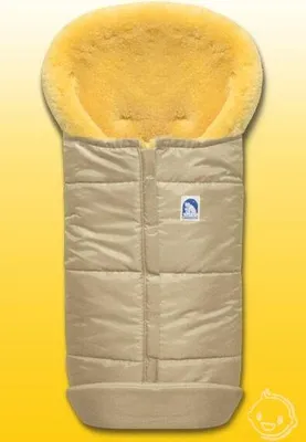 Produktbild von Heitmann Felle Premium Lammfellfußsack Serie "Eisbärchen", Farbe: Beige 975BE