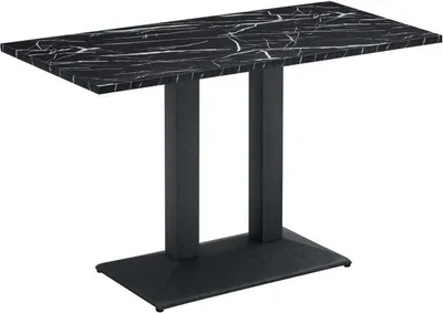 Obrázek produktu pro Kondela Jídelní bistro stůl Rinaldo Typ 2 120x60 cm - černý mramor / černá