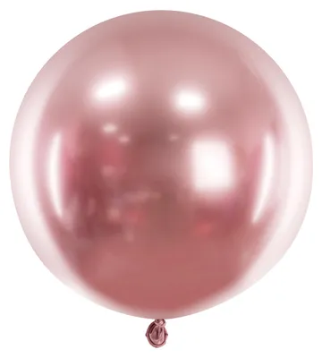 Zdjęcie produktu dla Balon lateksowy Gigant, Glossy, Chrome, Różowe Złoto, Rose Gold, 60cm, 1 szt.