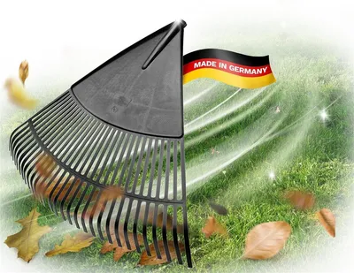 Produktbild von Novatool Laubbesenkopf, Laubbesen mit 30 Kunststoff-Zinken, Rechen Arbeitsbreite 75cm, Laubrechen, Gartenbesen, Rasenrechen, Harke, Gartenharke, Landschaftsbesen, Gartengerät ohne Stiel, Schwarz