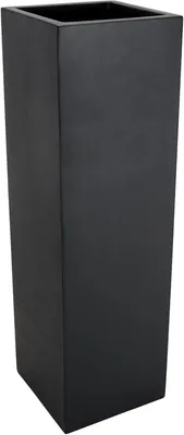 Produktbild von VIVANNO Pflanzkübel Fiberglas BLOCK Säule, Anthrazit matt - 30x30x100 cm
