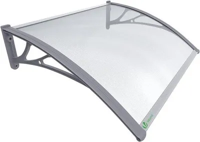 Immagine prodotto di Copertura per tettoia Famanu, protezione da pioggia e raggi UV - Pannello in policarbonato - 120 x 80 cm - Trasparente