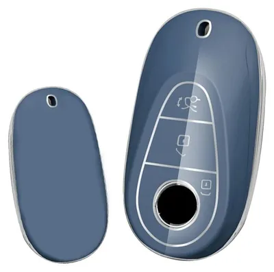 Schlüsselhülle für Mercedes C/S-Klasse, TPU, silber-grau