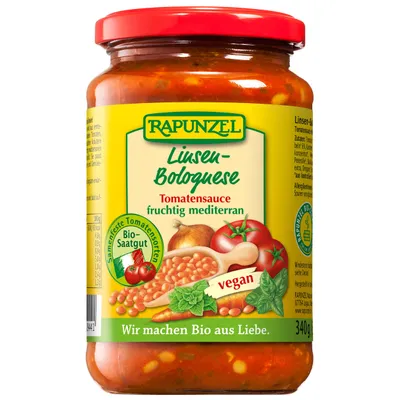 Produktbild von Rapunzel Tomatensauce Linsen-Bolognese (325ml)