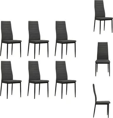 Produktbild von vidaXL Esszimmerstühle 6 Stk. Stoff Dunkelgrau -  Esszimmerstühle