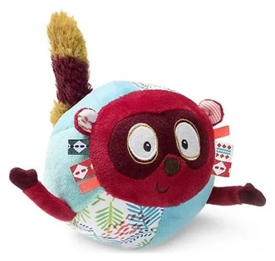 Image de Balle hochet en tissu georges - lilliputiens - 83016 - jouet d'eveil bebe