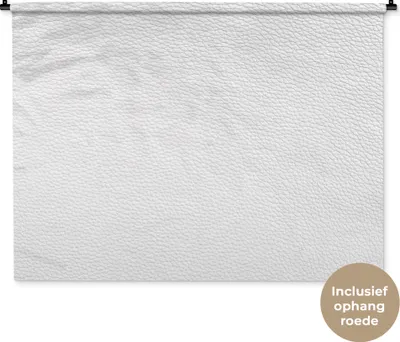 Produktbild von MuchoWow® Wandteppich Wandbehang Leder - Strukturiert - Leder-Optik - Weiß 150x112 cm Tapisserie Dekoration Wandtuch - Wanddecke - Wandteppiche