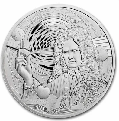 Zdjęcie produktu dla 1 Unze Silbermünze Isaac Newton Inspirierende Ikonen 2022 Silber 9999 Sammlermünze