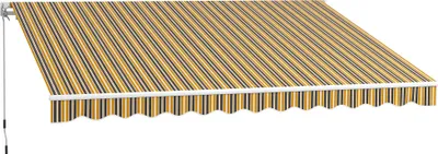 Produktbild von Markise Sonnenschutz Sonnendach, 3, 5 m x 2,5 m, Gelb + Grau