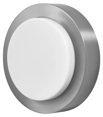 Zdjęcie produktu dla OSRAM ENDURA STYLE DISC – zewnętrzna kinkiet, okrągły kinkiet LED ze stali nierdzewnej, światło pośrednie, ciepła biel, 3000 K, IP44, 8 W