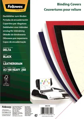 Produktbild von Fellowes 5374401, A3, Papier, Schwarz, 1 mm, 420 mm, 296 mm