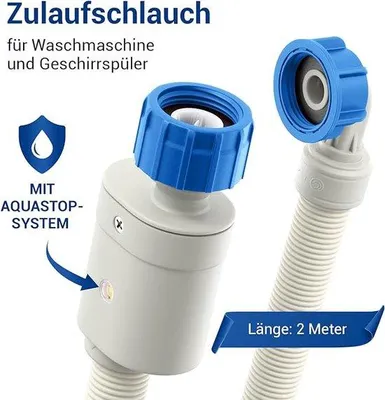 Image de Robinet de sécurité - Lave-linge et lave-vaisselle / Raccords pratiques de 2 m