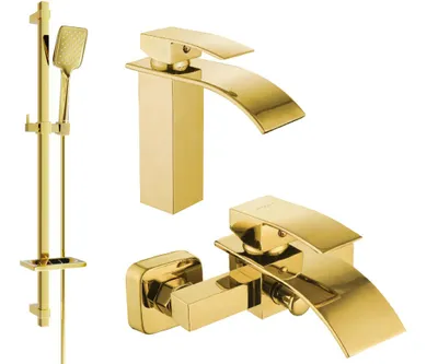 Zdjęcie produktu dla Mexen Aries DQ62 zestaw wannowy, złoty - 744803DQ62-50